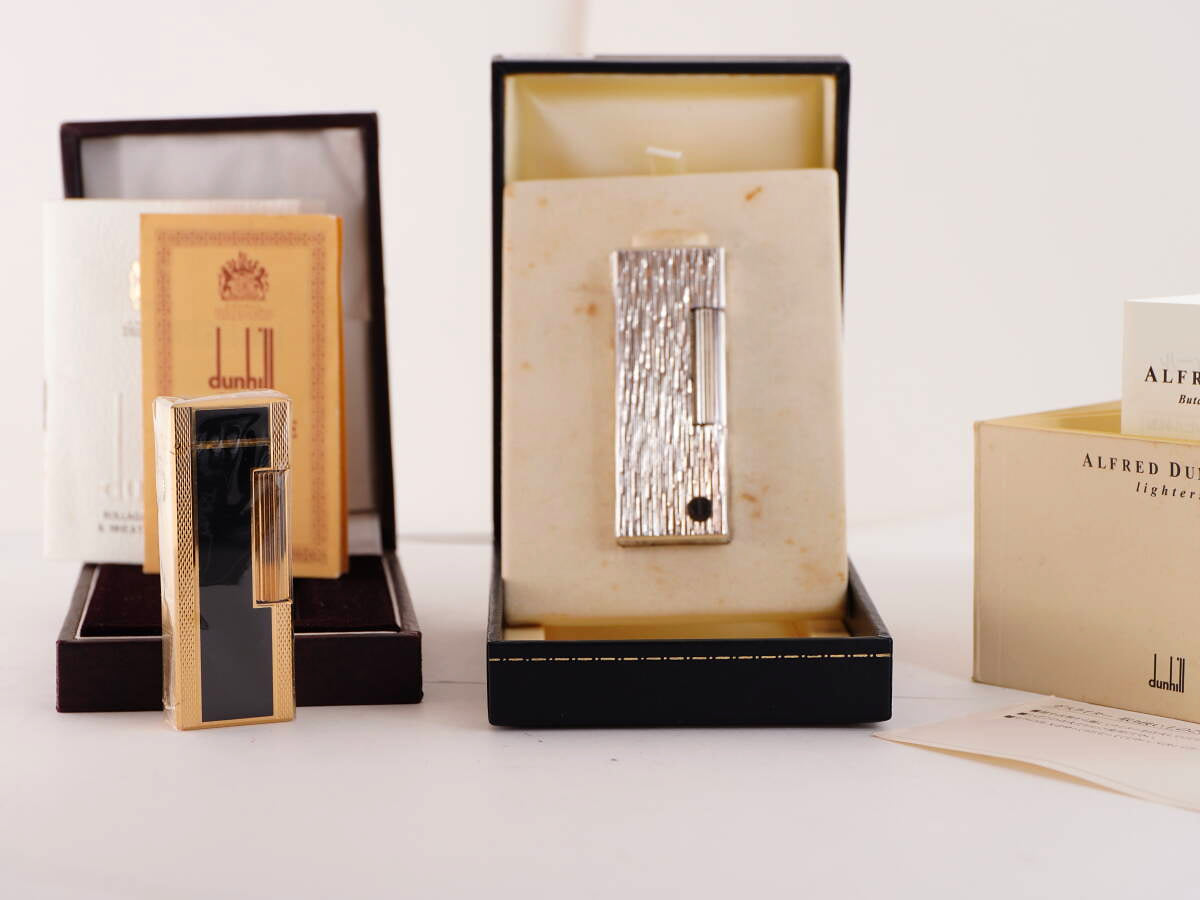 dunhill ダンヒル表記 ガスライター 2点 ケース・書類類付 ジャンク品