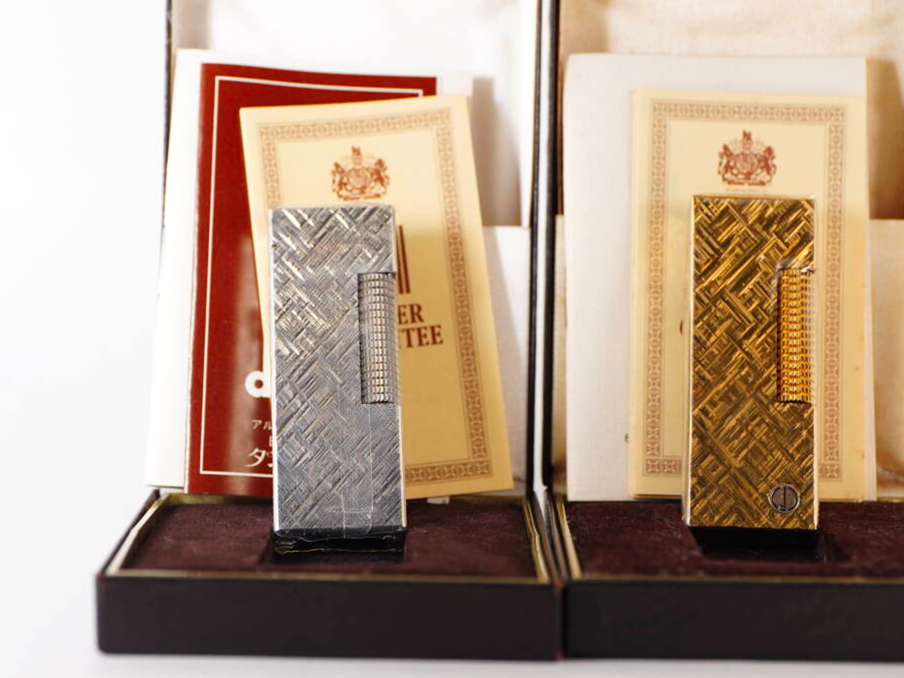 Dunhill ダンヒル ガスライター 2点セット ゴールドカラー シルバーカラー 原箱付