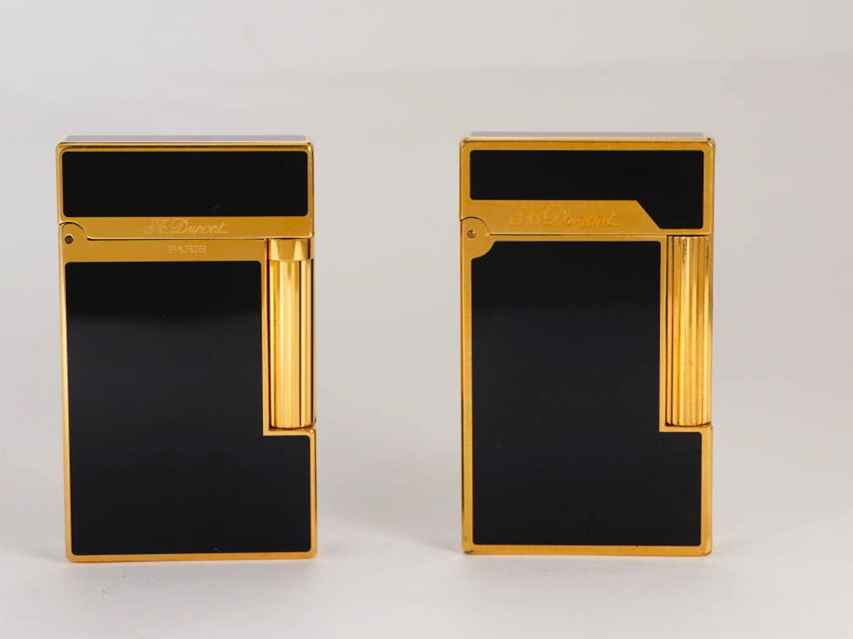 S.T. Dupont デュポン ガスライター 2点セット ブラック×ゴールド 単品 現状品