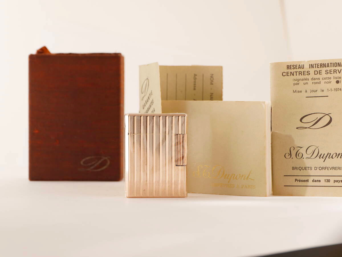 S.T.Dupont デュポン ガスライター ライン1タイプ シルバー系 元箱付