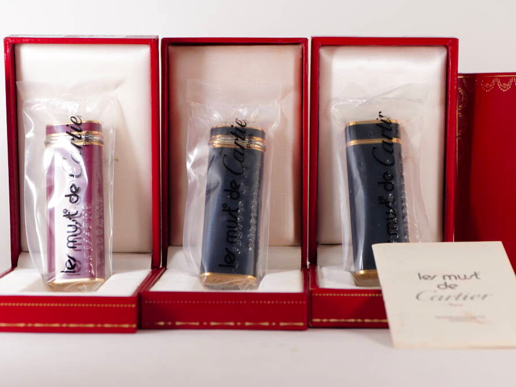 Cartier カルティエ ガスライター 3点セット 原箱付 ボルドー系 ブラック系 漆面調 現状品 · plate 8