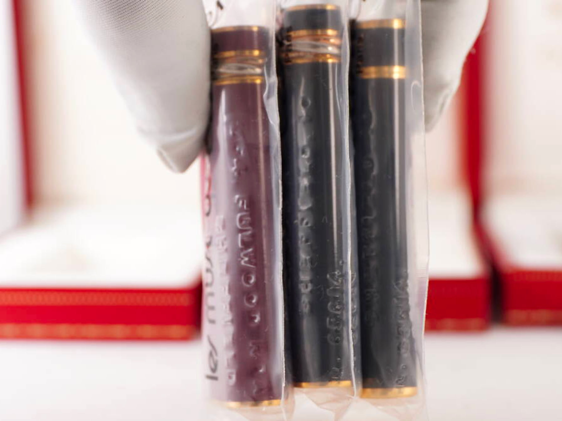 Cartier カルティエ ガスライター 3点セット 原箱付 ボルドー系 ブラック系 漆面調 現状品 · plate 10