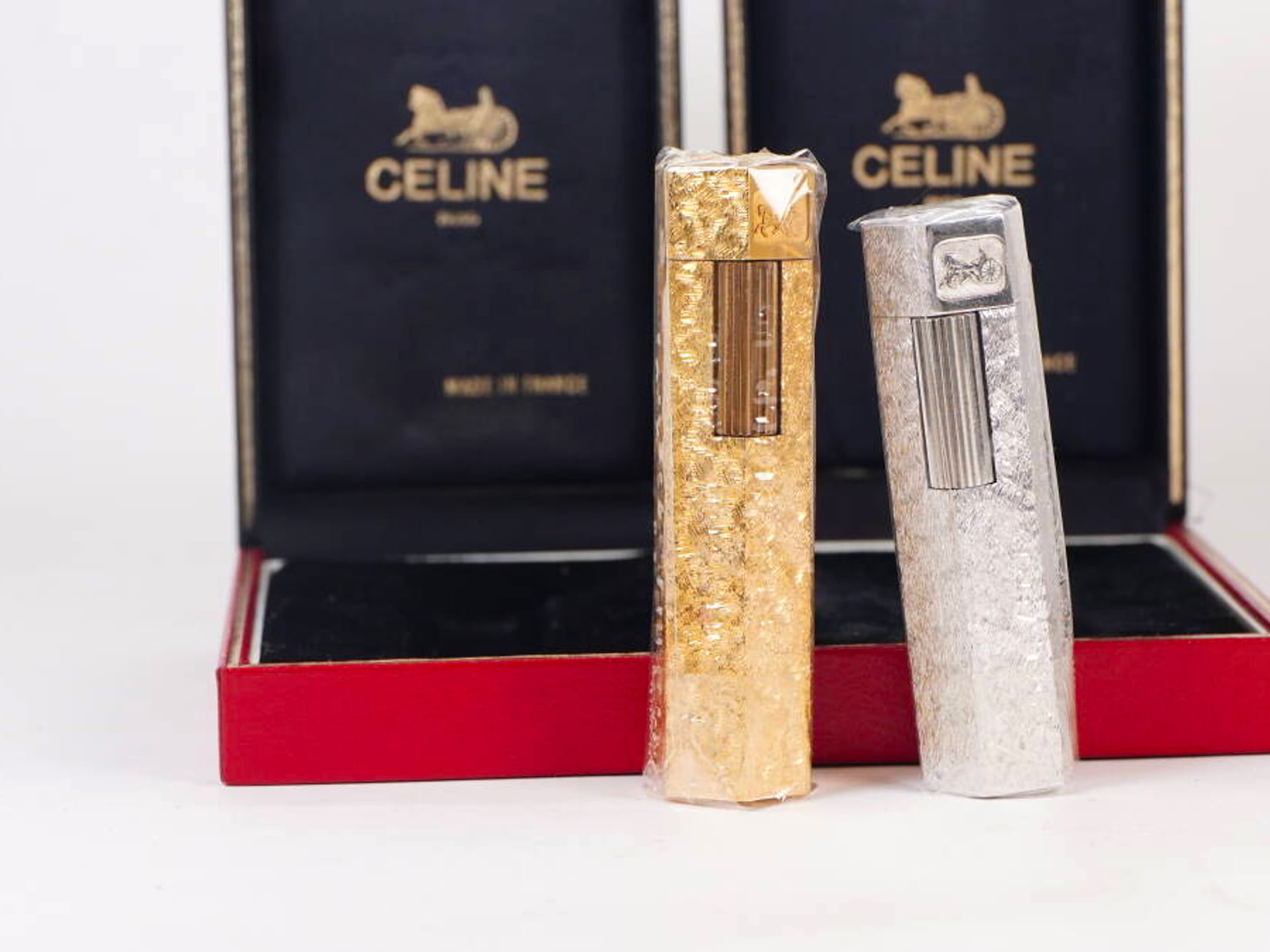 CELINE セリーヌ ガスライター ゴールドカラー シルバーカラー 2点セット 箱付