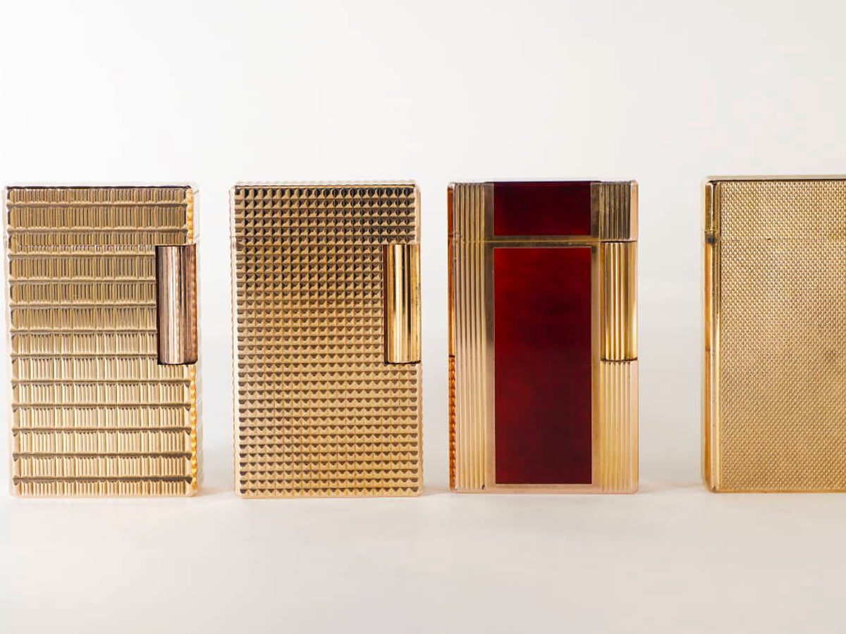 S.T.Dupont エステーデュポン L1系 ガスライター 4点セット ゴールドカラー 各種デザイン 現状品