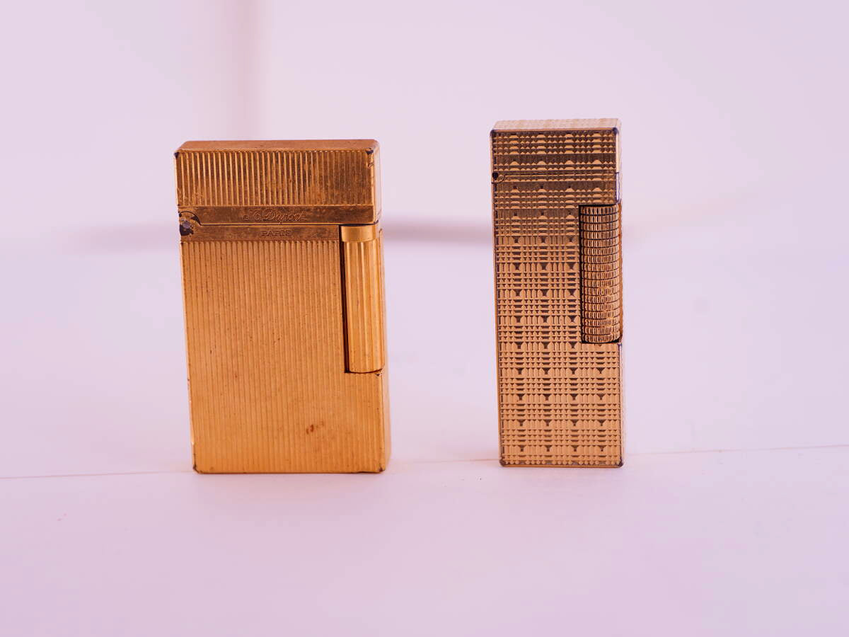 S.T.Dupont デュポン・dunhill ダンヒル表記 ガスライター 2点 本体のみ ジャンク品
