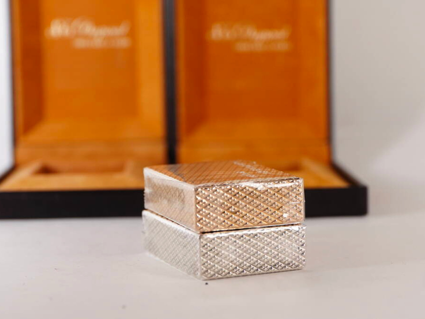 S.T.Dupont エステーデュポン L1系 ガスライター 2点セット 原箱付 ゴールド系 シルバー系 現状品 · plate 5