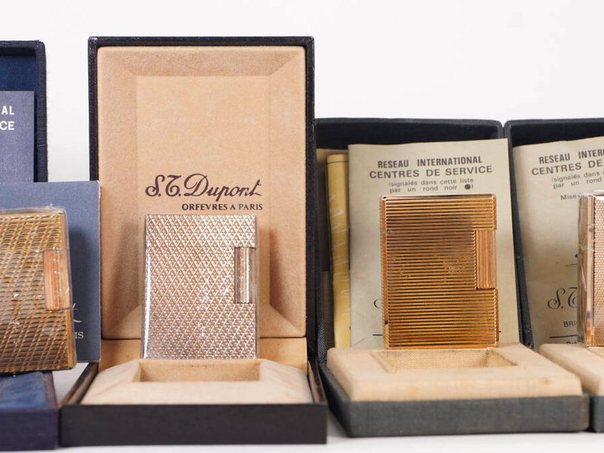 S.T.Dupont エス・テー・デュポン ガスライター ライン1系 小型 4点セット ケース付 現状品