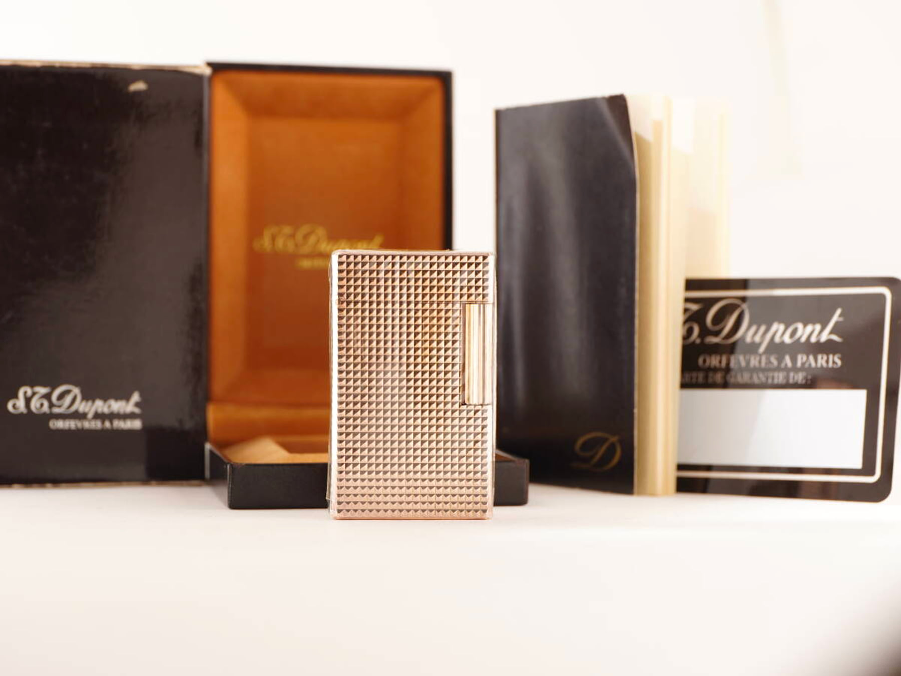 S.T.Dupont デュポン ガスライター 大型 ライン1タイプ ゴールド系 元箱付
