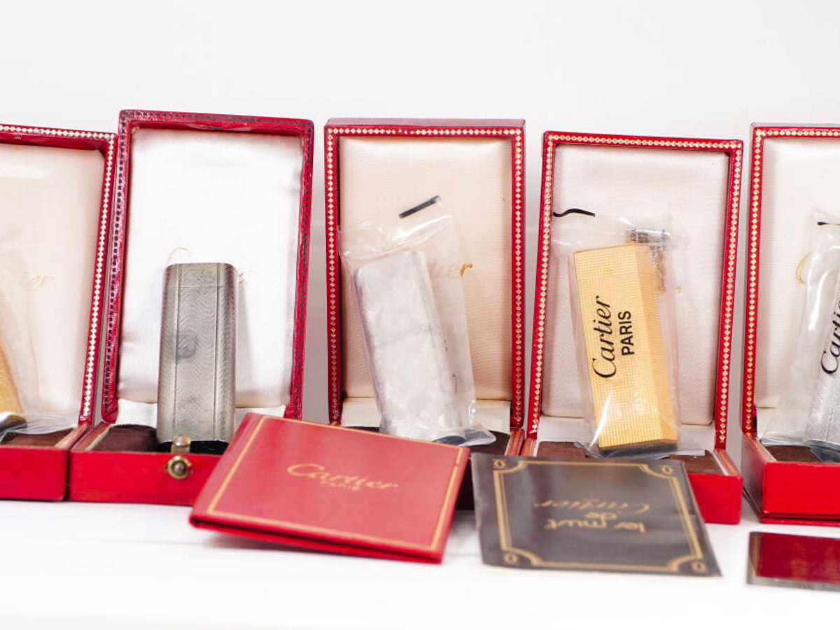 Cartier カルティエ ガスライター 5点セット ゴールドカラーxシルバーカラー 原箱付 現状品