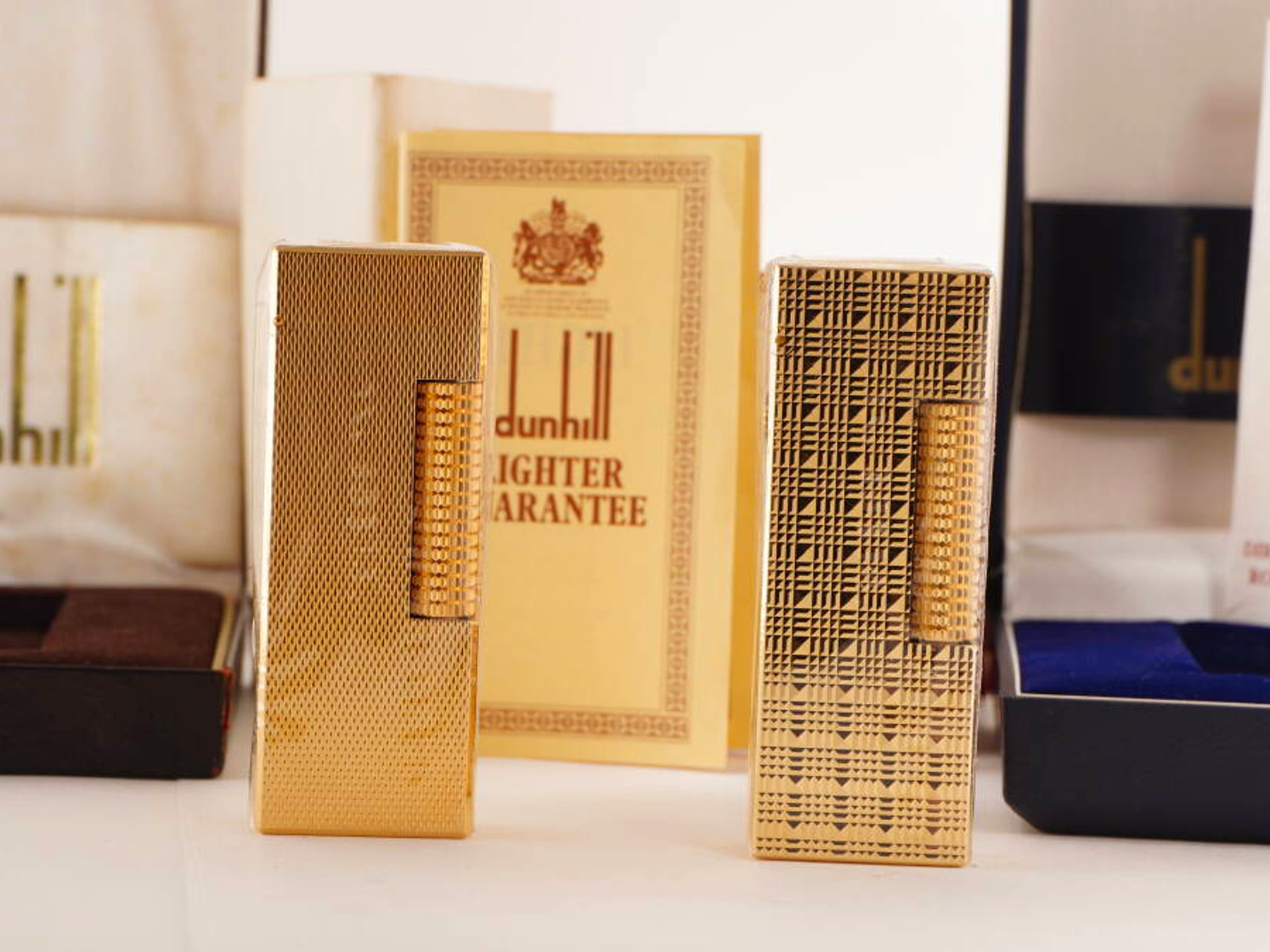 dunhill ダンヒル ガスライター 2点セット ゴールドカラー 元箱 保証書付