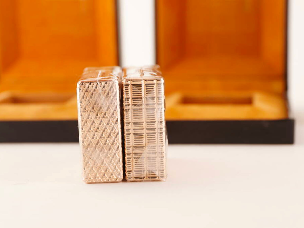 S.T.Dupont デュポン ライン1 ガスライター 2点 シルバーカラー 箱付