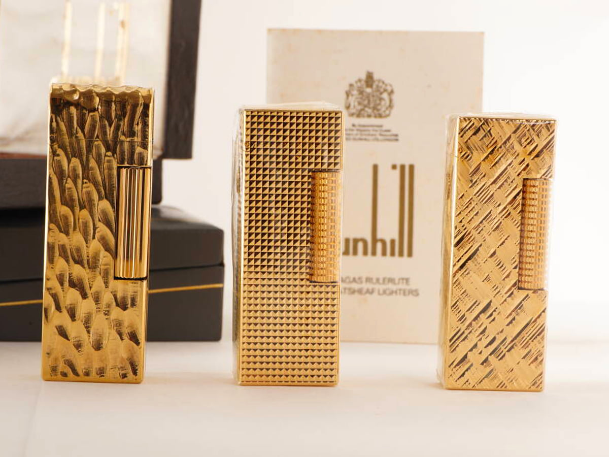 dunhill ダンヒル ガスライター 3点セット ゴールドカラー 箱 冊子付