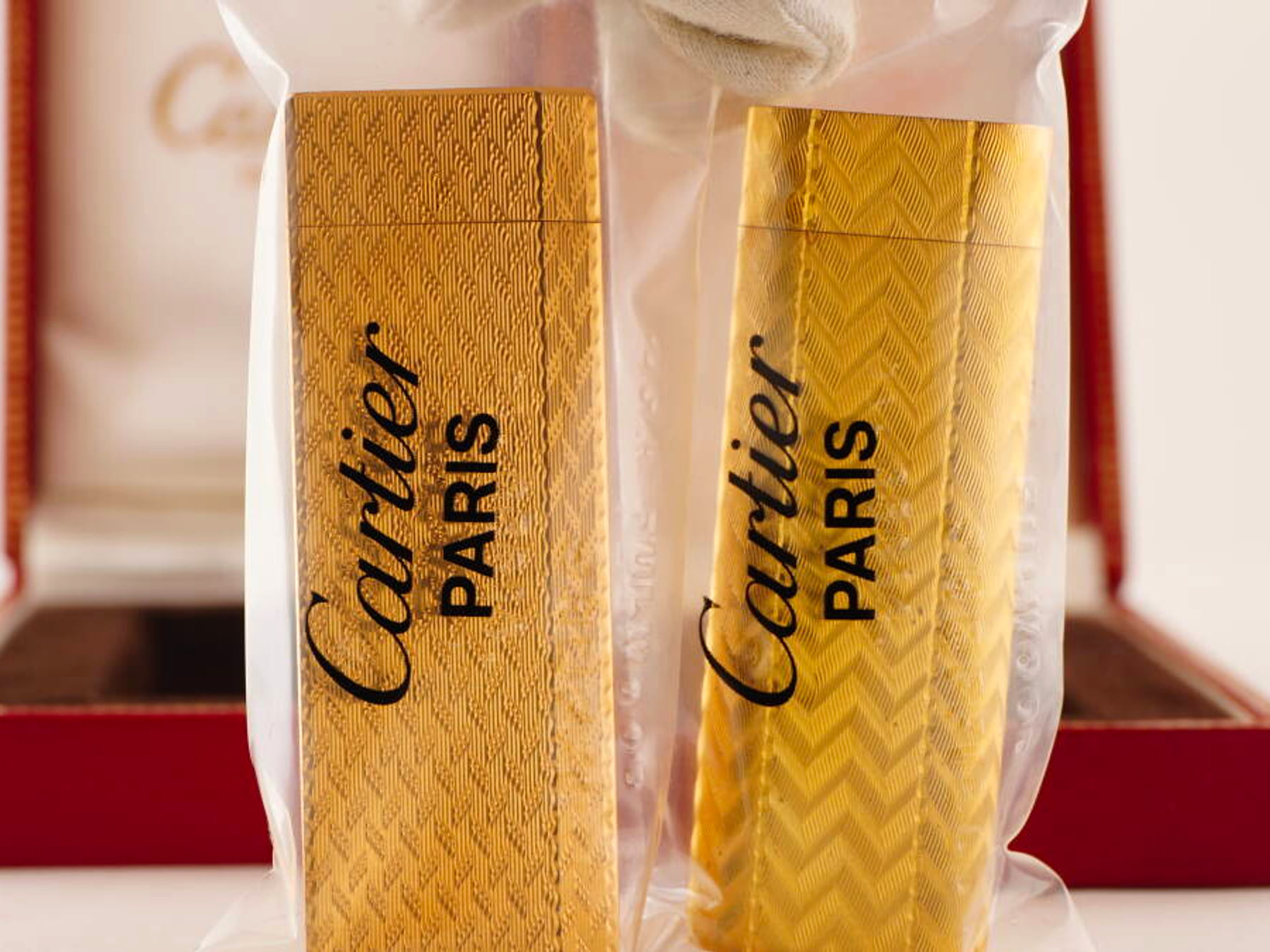 Cartier カルティエ ガスライター 2点セット ゴールドカラー 元箱付 · plate 2