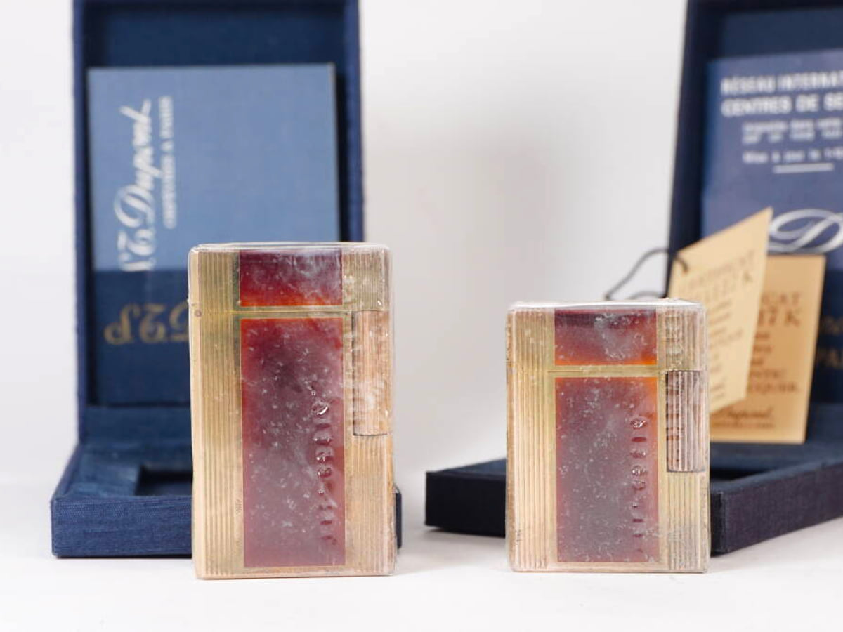 S.T.Dupont デュポン ライター 2点セット L1系 ボルドー系 着火未確認 現状品